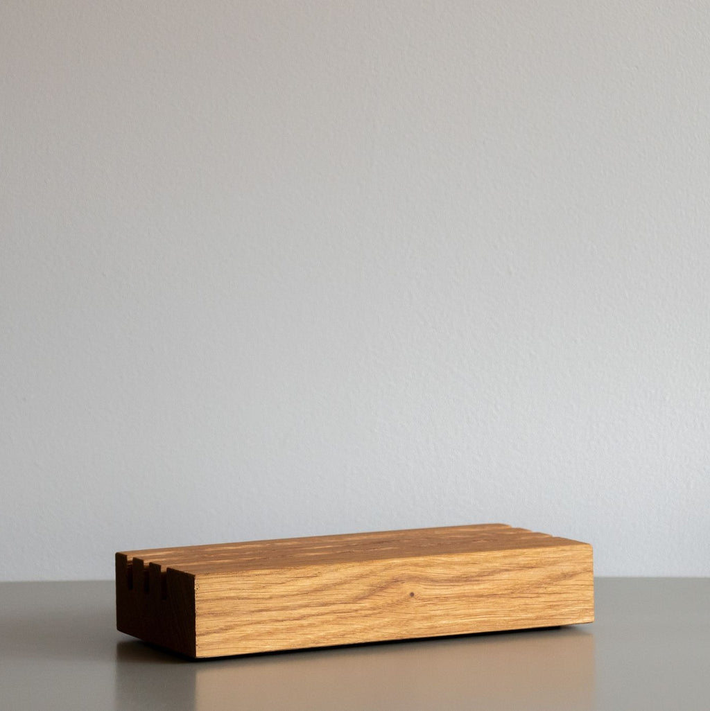 Oak Record Stand