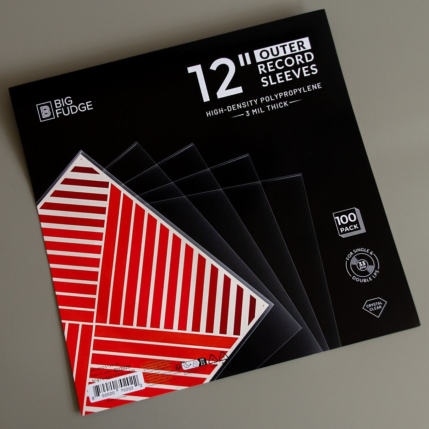 Outer Sleeves - 3 mil HDPP, Crystal Clear, Wrinkle-Free - 100 Pack